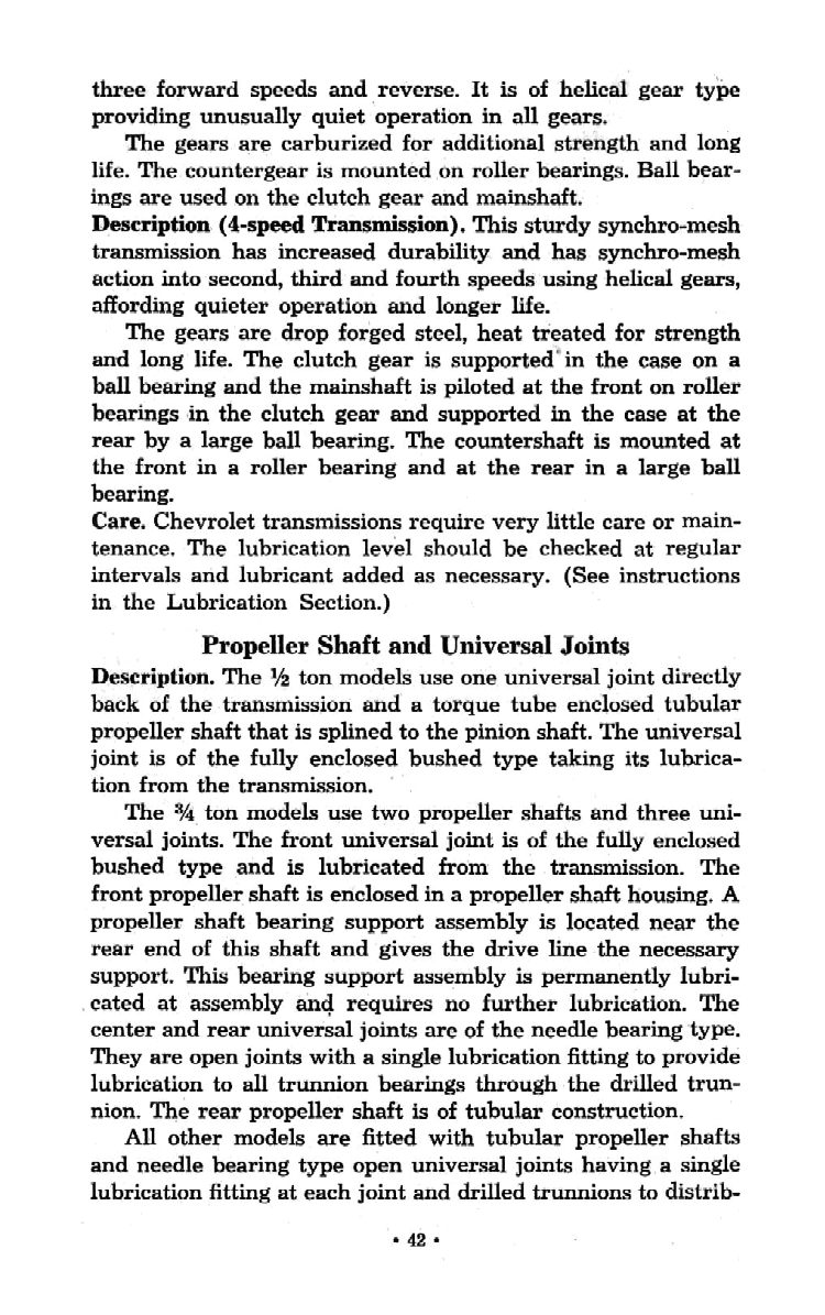 1951 Chevrolet Trucks Operators Manual Page 82